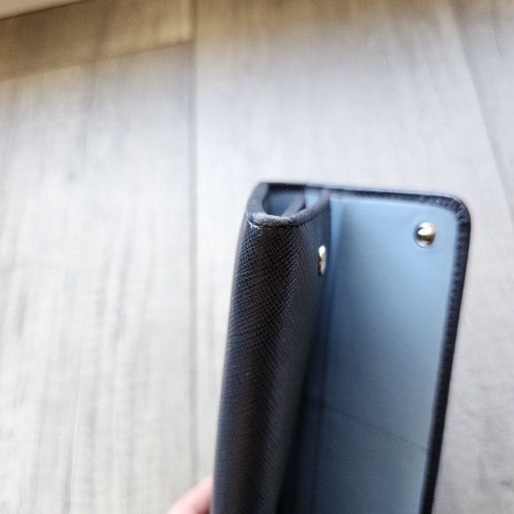 Authentic PRADA Saffiano Metal Long Wallet Purse Leather Navy - Picture 3 of 15